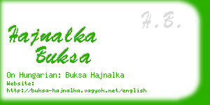 hajnalka buksa business card